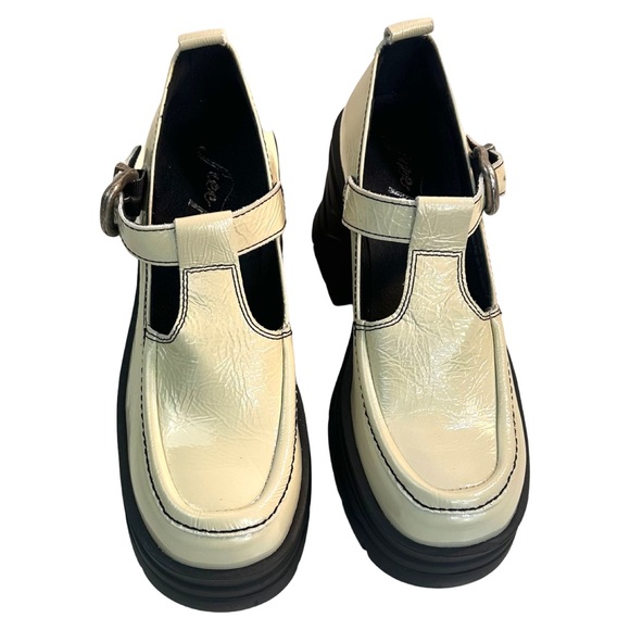 FREE PEOPLE MAYLA PLATFORM MARY JANES SIZE: 9 COLOR: Antique Ivory NEW - Picture 9 of 16